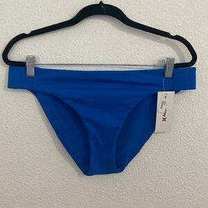 NWT-Hurley Max Solid Full Tab Side- Royal Blue- Bikini Bottom- Size XL